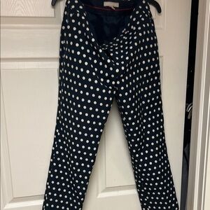 Banana Republic Black and White Polka Dot Straight Leg Pants
